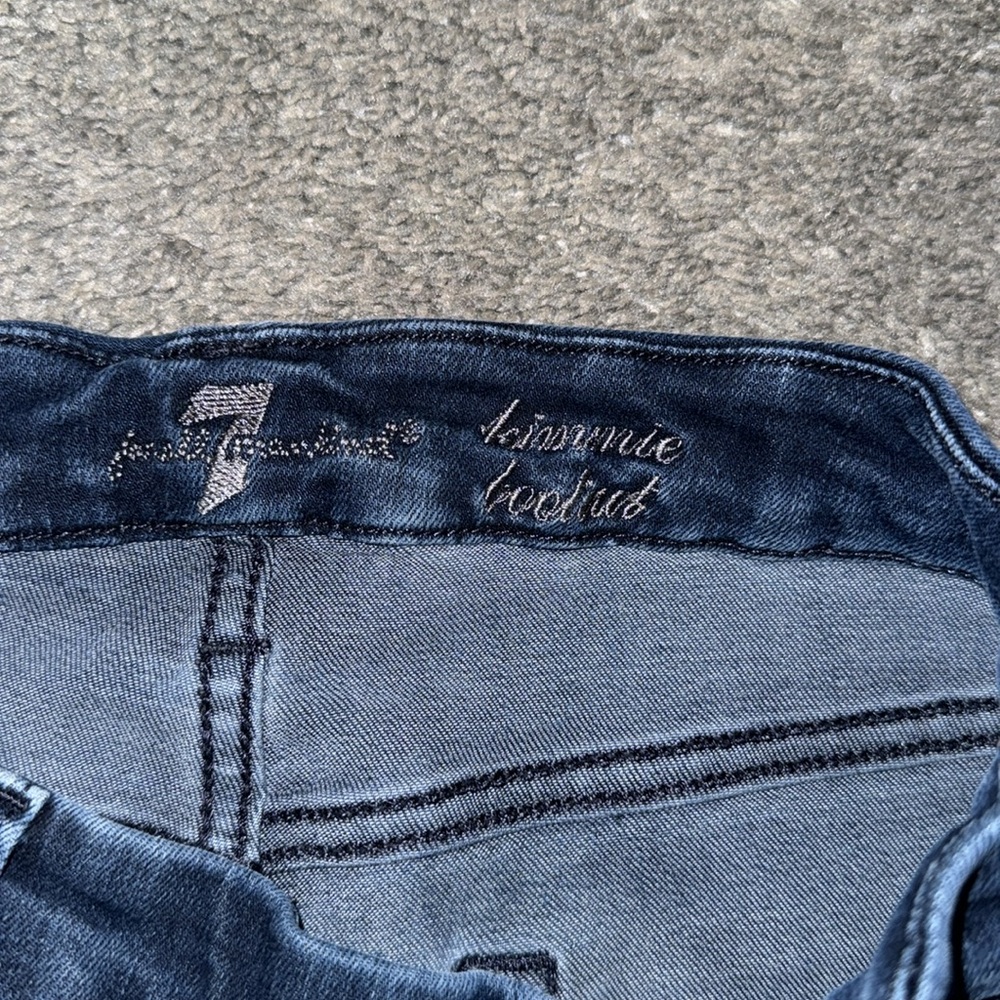 7 For All Mankind Dark Indigo Flare Jeans - Picture 4 of 6